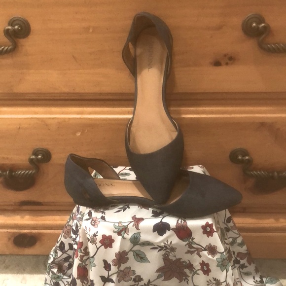 Denim navy blue flats size 6 - Picture 1 of 6